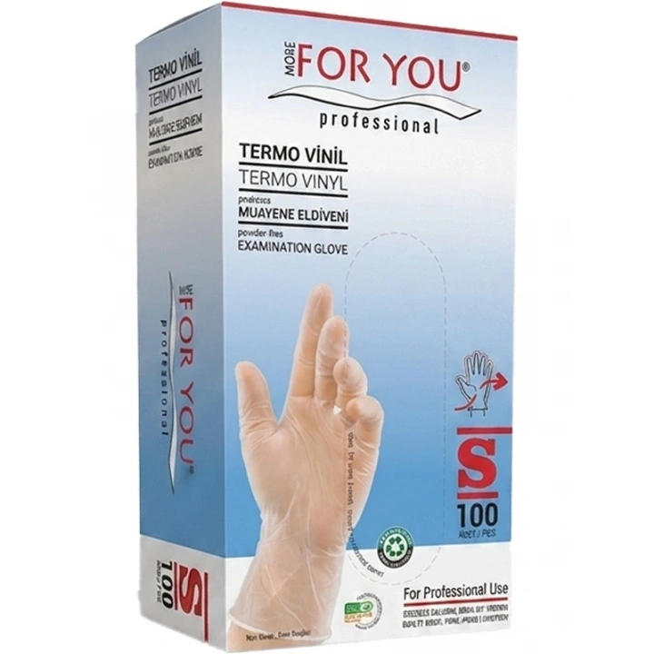Tek Kullanımlık Termo Vinil Eldiven 100lü (S)