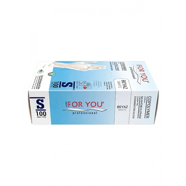 Tek Kullanımlık Copolymer Eldiven 100lü Beyaz (S)