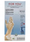 Tek Kullanımlık Copolymer Eldiven 100lü Beyaz (L)