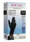 Tek Kullanımlık Copolymer Eldiven 100lü Siyah (M)
