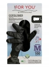 Tek Kullanımlık Copolymer Eldiven 100lü Siyah (M)