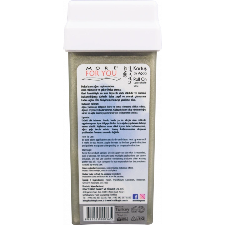 More For You Bitkisel Kartuş Sir Ağda Silver ( Gümüş ) 100 ml