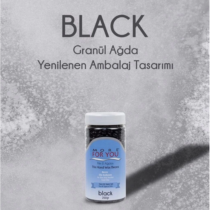 More For You Film Sir El Ağdası Boncuk Granül Black (Siyah) 250 gr PET