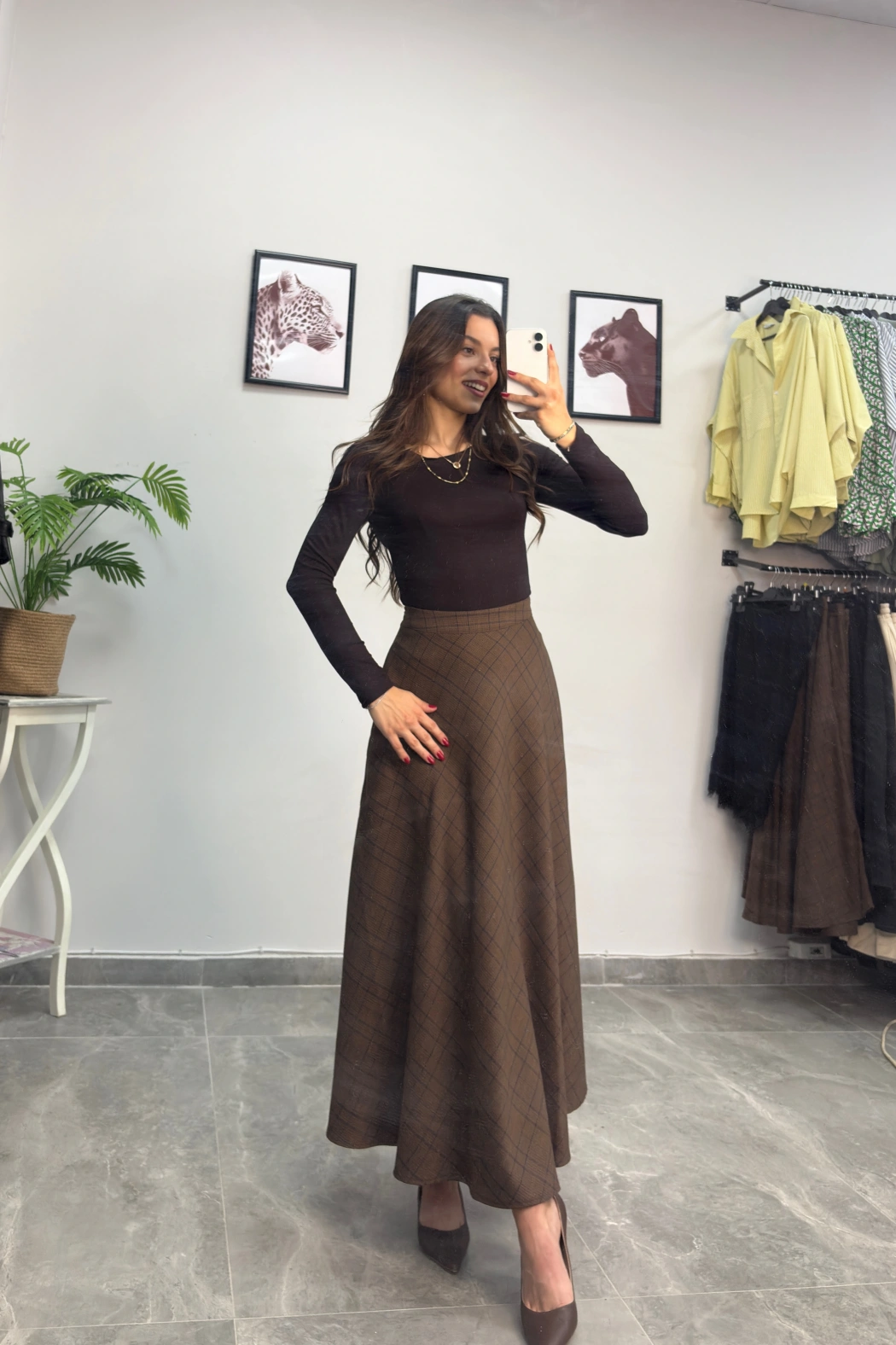 Kahverengi Uzun Etek