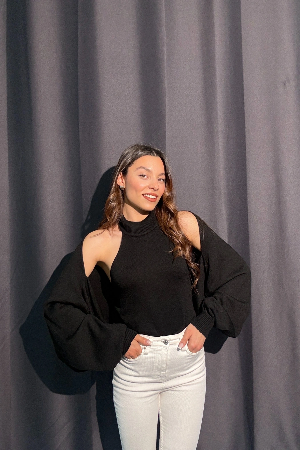 Bolerolu Siyah Triko Takım