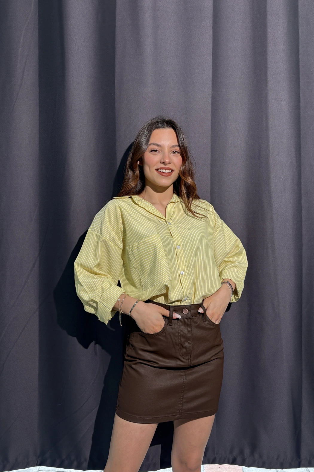 Kahverengi Mumlu Etek