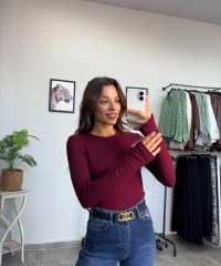 Oysho Parmak Geçmeli Bordo Body