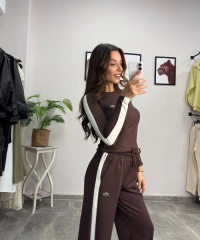 Orijinal Marka Kahverengi Eşofman Body Takım