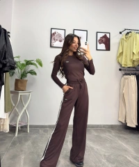 Orijinal Marka Kahverengi Eşofman Body Takım