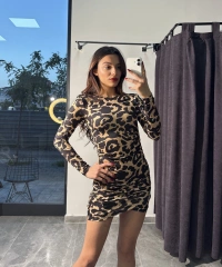 Mini Leopar Elbise