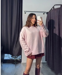 Pembe Yumuşak Dokulu Kazak