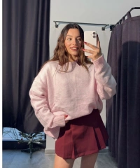 Pembe Yumuşak Dokulu Kazak