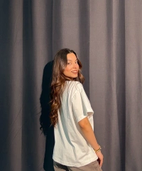 Pink Baskılı Beyaz Tişört