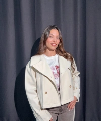 Kuşaklı Kısa Bej Trençkot