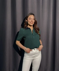 Polo Yaka Yeşil Tişört