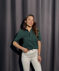 Polo Yaka Yeşil Tişört