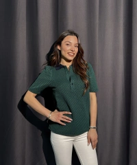 Polo Yaka Yeşil Tişört