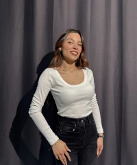 U Yaka Fitilli Beyaz Body