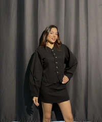 Premium Siyah Ceket Etek Takım