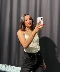 İp Askılı Ekru Dantel Bodysuit