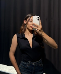 Polo Yaka Fermuarlı Lacivert Body
