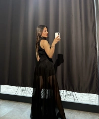 Boğazlı Şortlu Tül Tulum