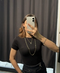 Bisiklet Yaka Basic Siyah Body