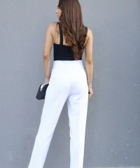 Flatolu Beyaz Pantolon