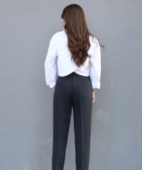 Flatolu Siyah Pantolon