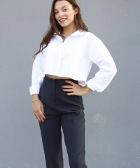 Flatolu Siyah Pantolon