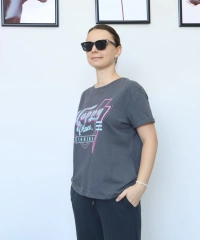 Füme Baskılı Tişört