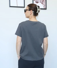 Füme Baskılı Tişört