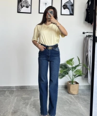 Geniş Paça Kot Pantolon