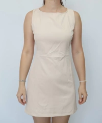 Krem Kısa Elbise