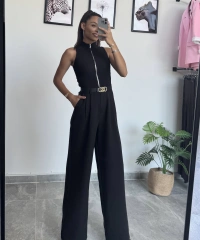 Siyah Palazzo Pantolon