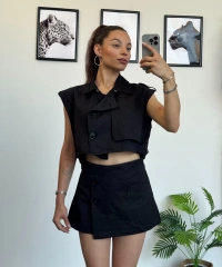 Siyah Yelek Etek Takım