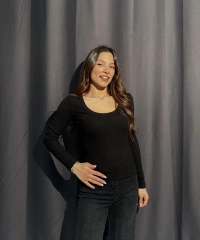 U Yaka Fitilli Siyah Body