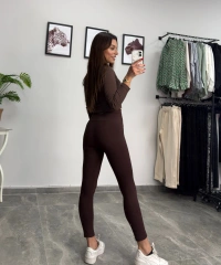 Yüksek Bel Oysho Kahverengi Tayt