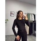 Siyah Sırt Dekolte Crop