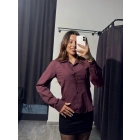 Bordo Dar Kalıp Gömlek