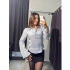 Mavi Çizgili Dar Kalıp Gömlek