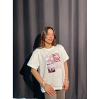 Pink Baskılı Beyaz Tişört