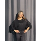 Yarasa Kol Siyah Tişört