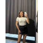 Bisiklet Yaka Basic Beyaz Body