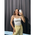Taşlı İp Askılı Bodysuit Beyaz