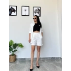 Beyaz Gömlek Şort Takım