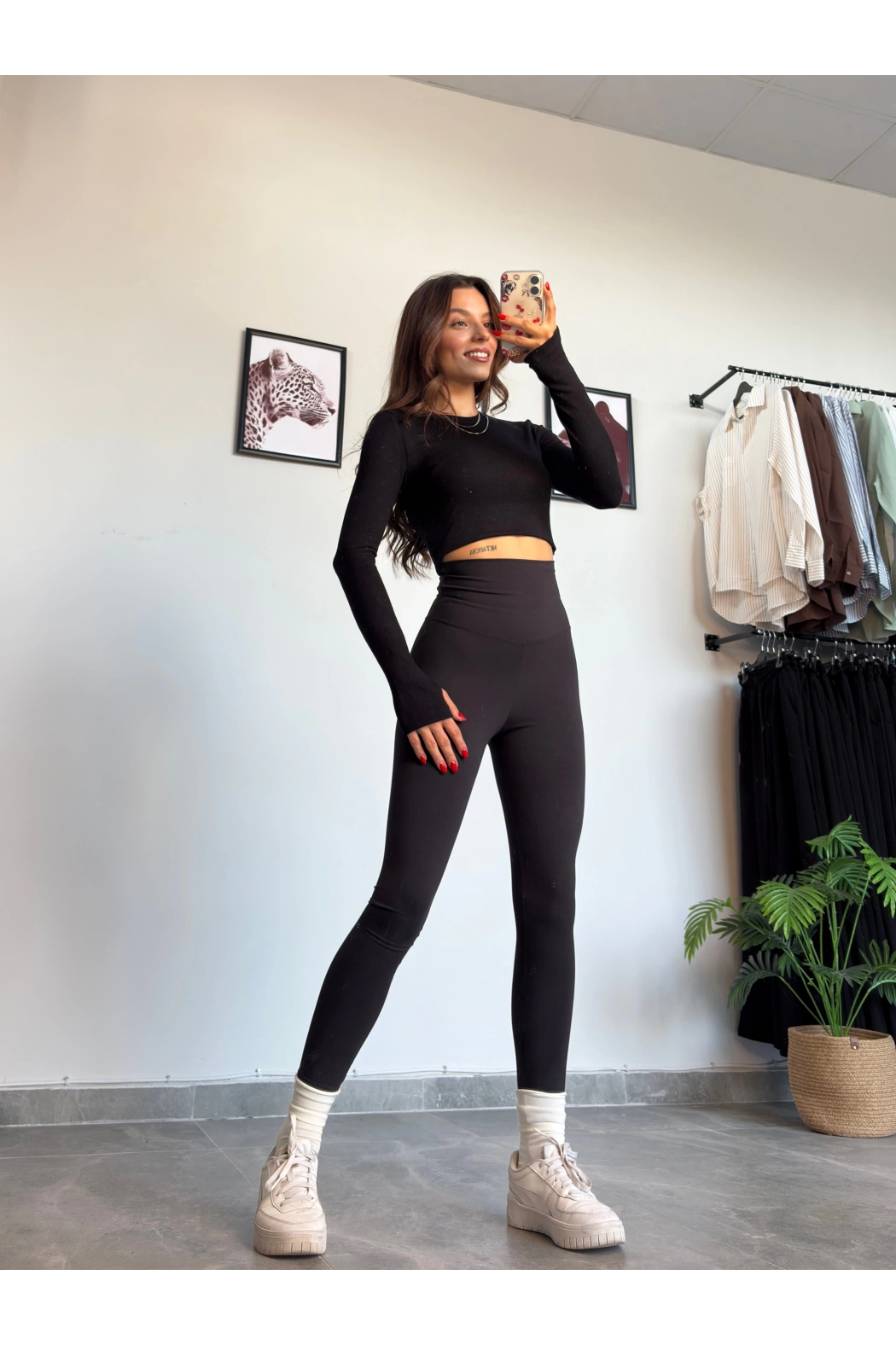 Yüksek Bel Oysho Siyah Tayt