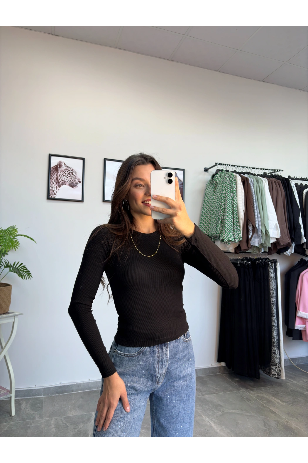 Siyah Fitilli Uzun Kol Body