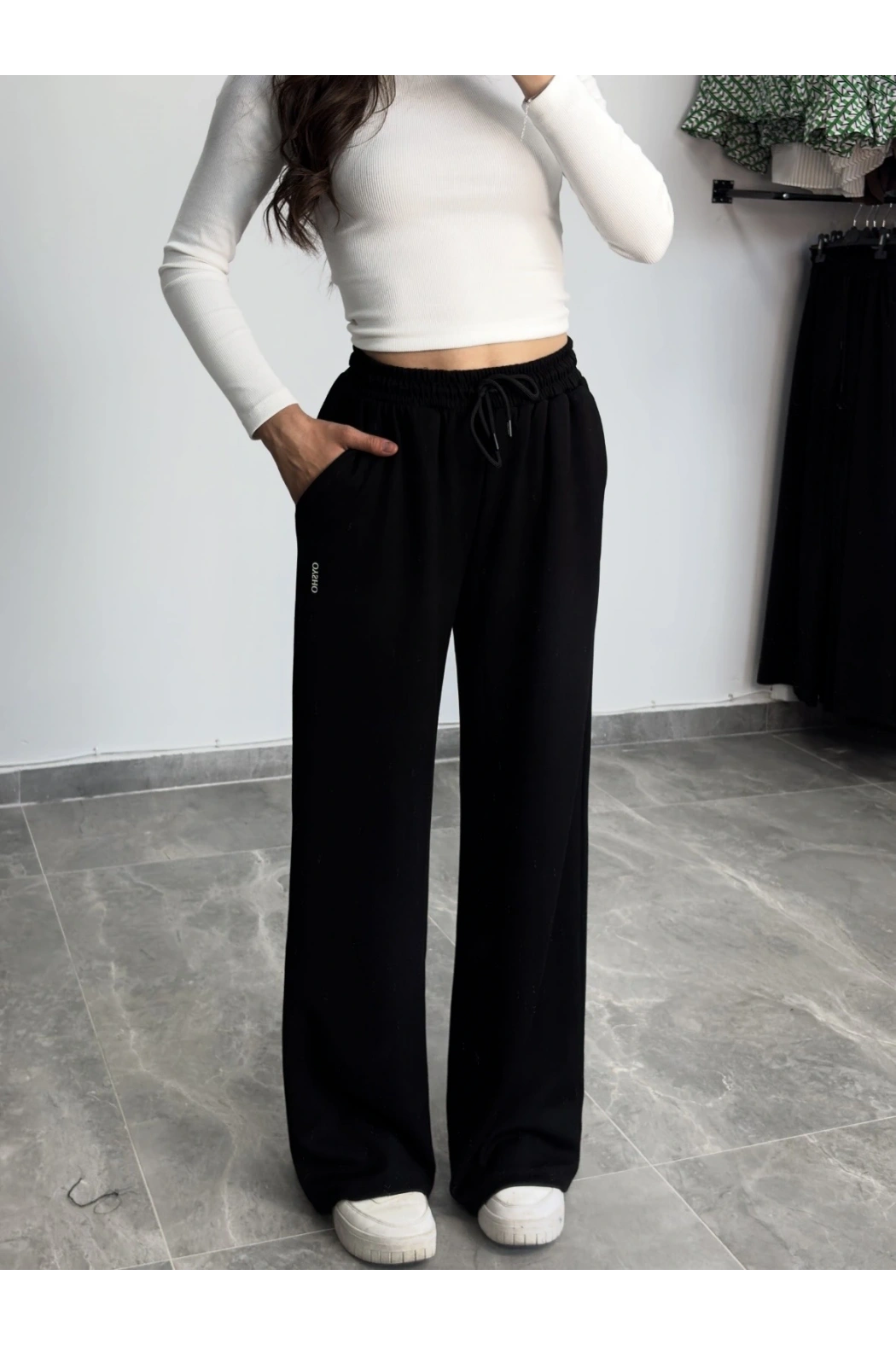 Oysho Siyah Bol Paça Eşofman