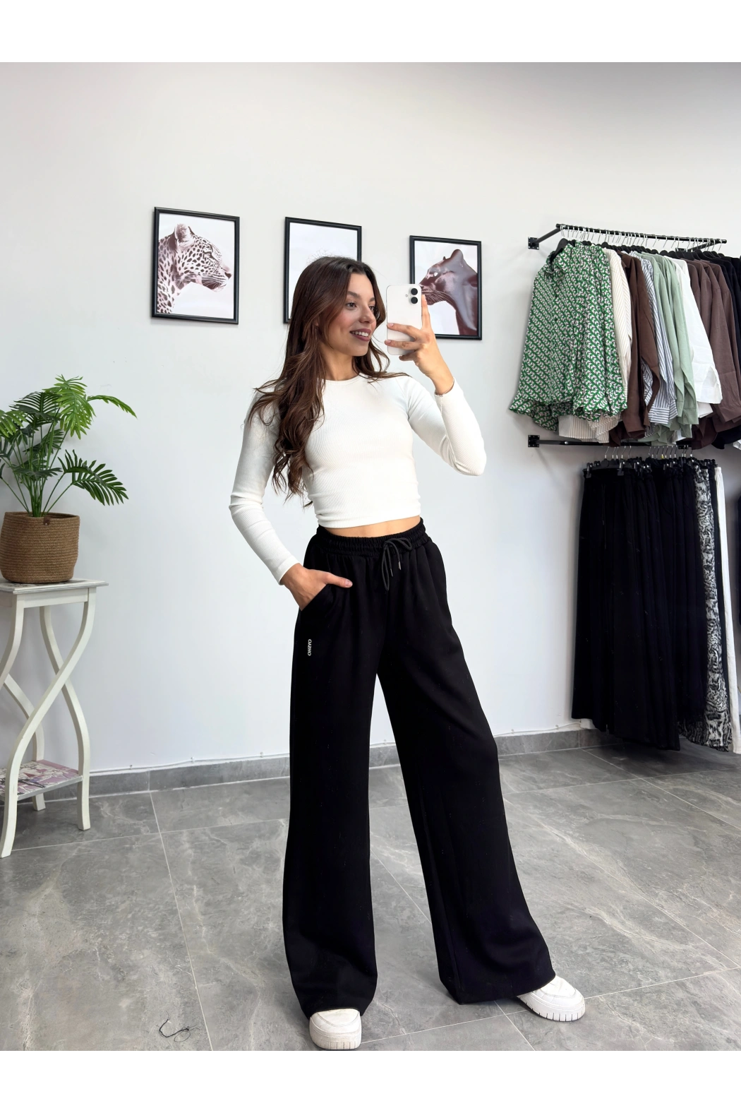 Oysho Siyah Bol Paça Eşofman